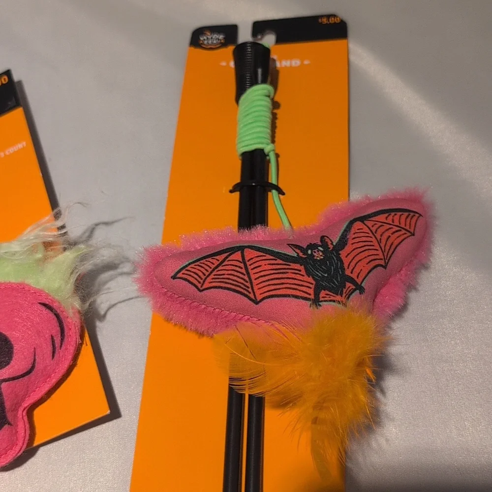 Hyde & Eek! Halloween Cat Toys Teaser Wand Catnip